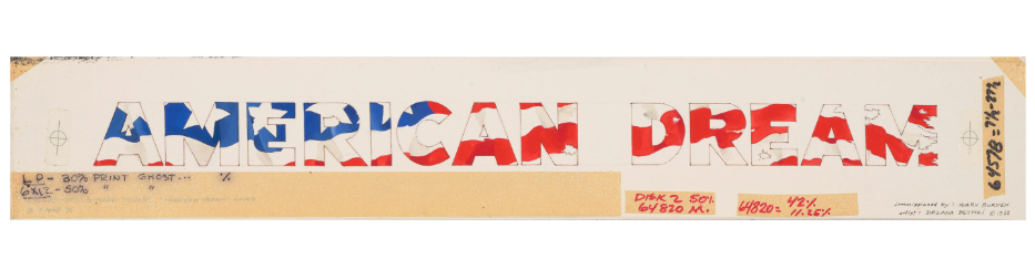 Crosby, Stills, Nash & Young mock up for "American Dream" title Gary Burden collection