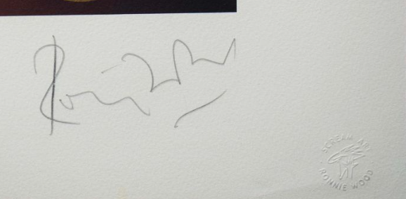 Play On Hands Ronnie Woods signed lithograph