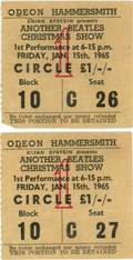 Another Beatles Christmas Show 1965 ticket Stubs