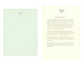 Wings over America Note pad and Press release 1976