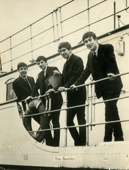John Lennon, George Harrison and Ringo Starr Signed Star Pics Promotional Card