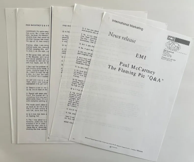 Paul McCartney Flaming Pie Press kit 1997
