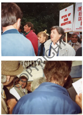 Paul McCartney 1990 Rye hospital March photographs with copyright