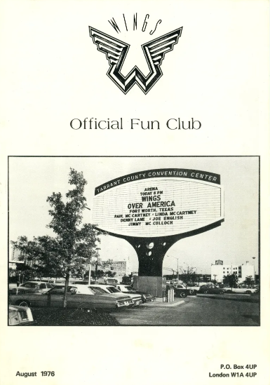 A collection of Paul McCartney and wings Fun Club Booklets 1976