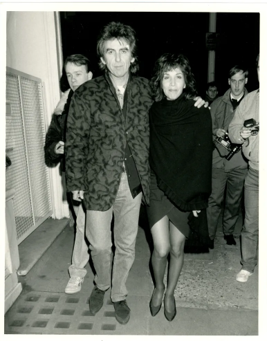 2 original press photograph of George and Olivia Harrison