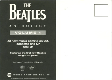 The Beatles Anthology volume 1 1995 Postcard