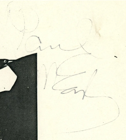Paul McCartney autograph 1982