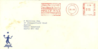 A letter of rejection from MPL regarding possible vacancies in the company 1984