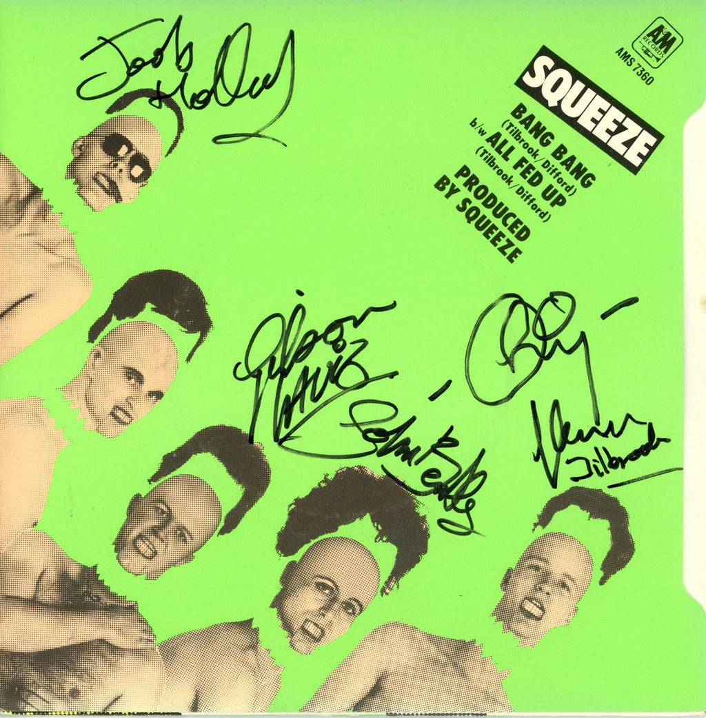Squeeze signed “Bang Bang” single 1978