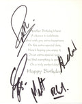Status Quo signed birthday card