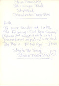 Steven Morrissey (The Smiths) Handwritten letter 1979