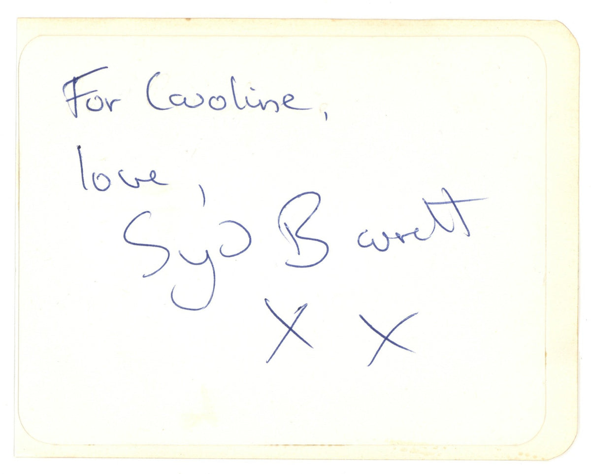 Syd Barrett Autograph 1967