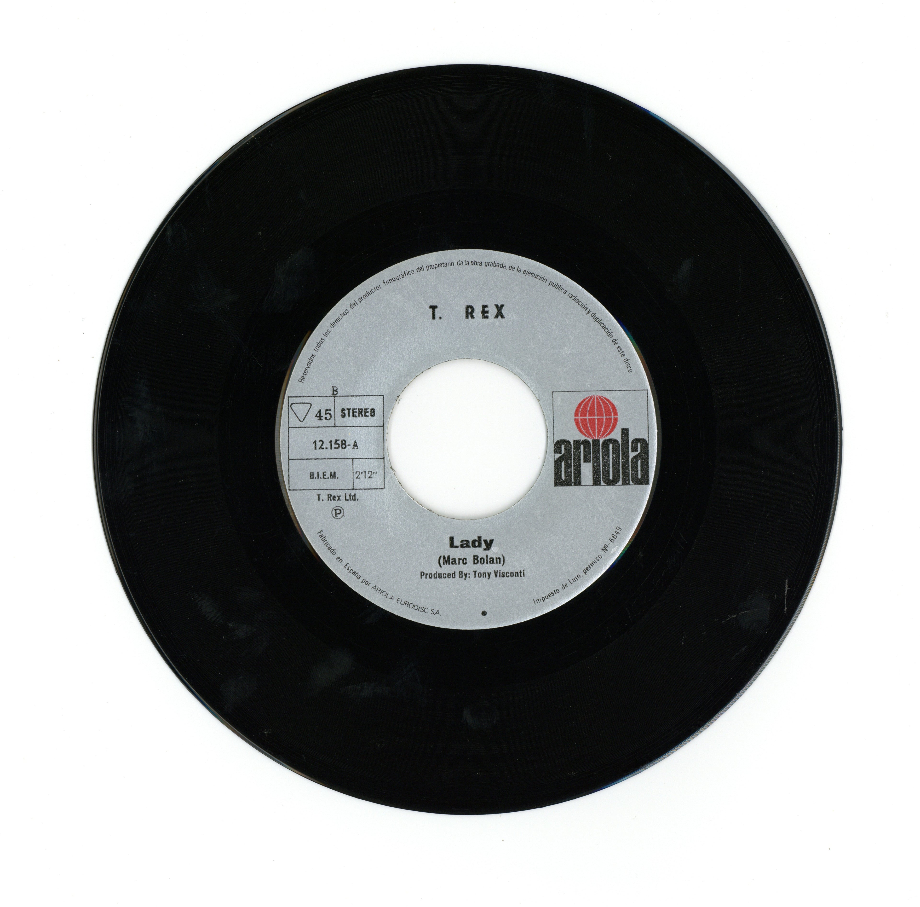 T. Rex “Metal Guru” 1972 Spanish 7” vinyl single