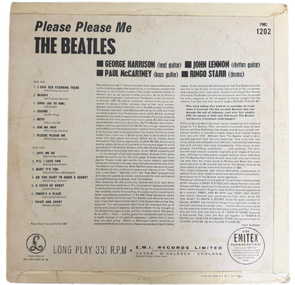 The Beatles Please Please Me Mono Black and Gold Factory Sample 1963