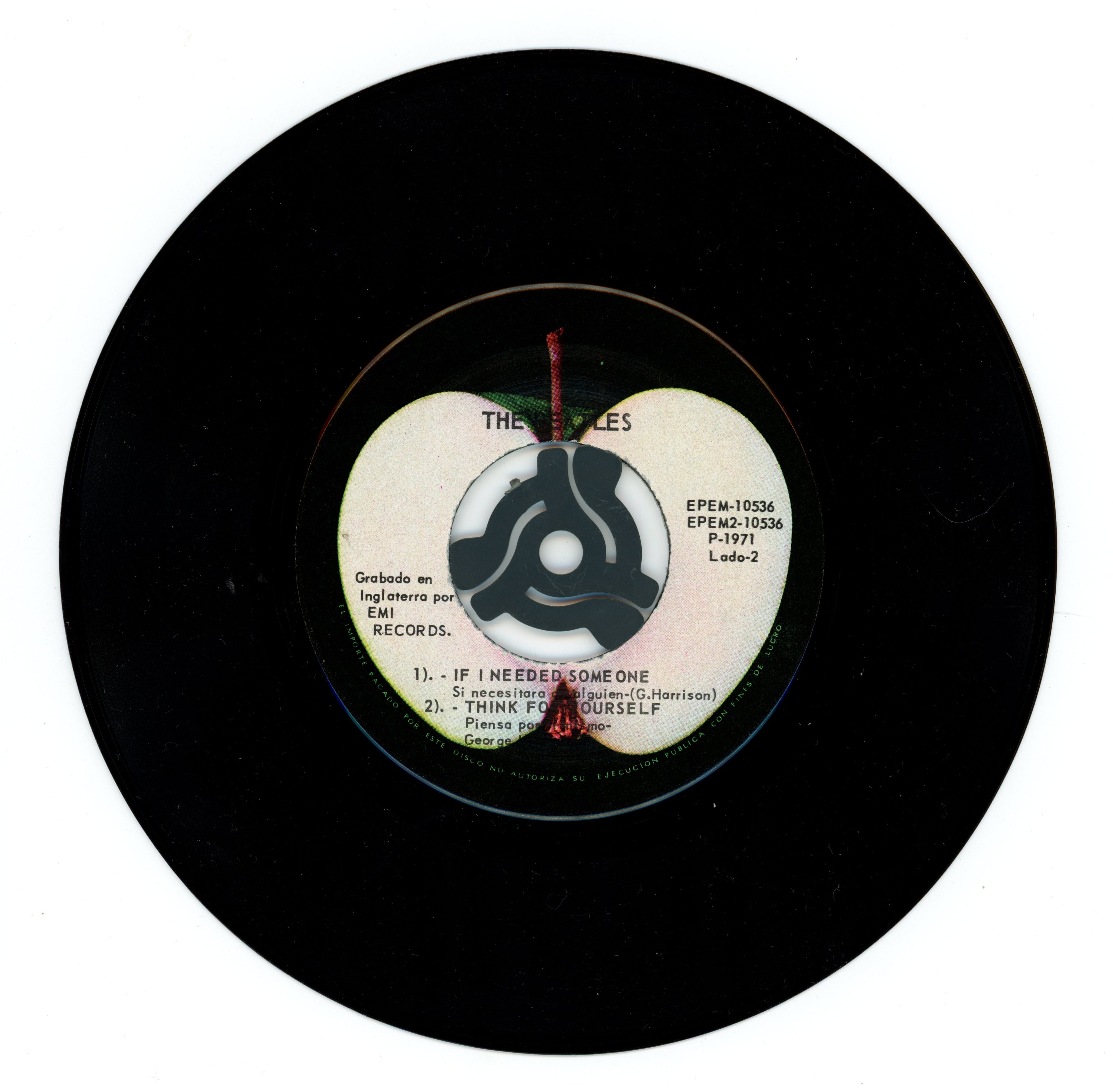The Beatles “Don’t Bother Me / Taxman” Mexican pressing 1971