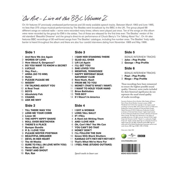 The Beatles compilation album On Air – Live at the BBC Volume 2