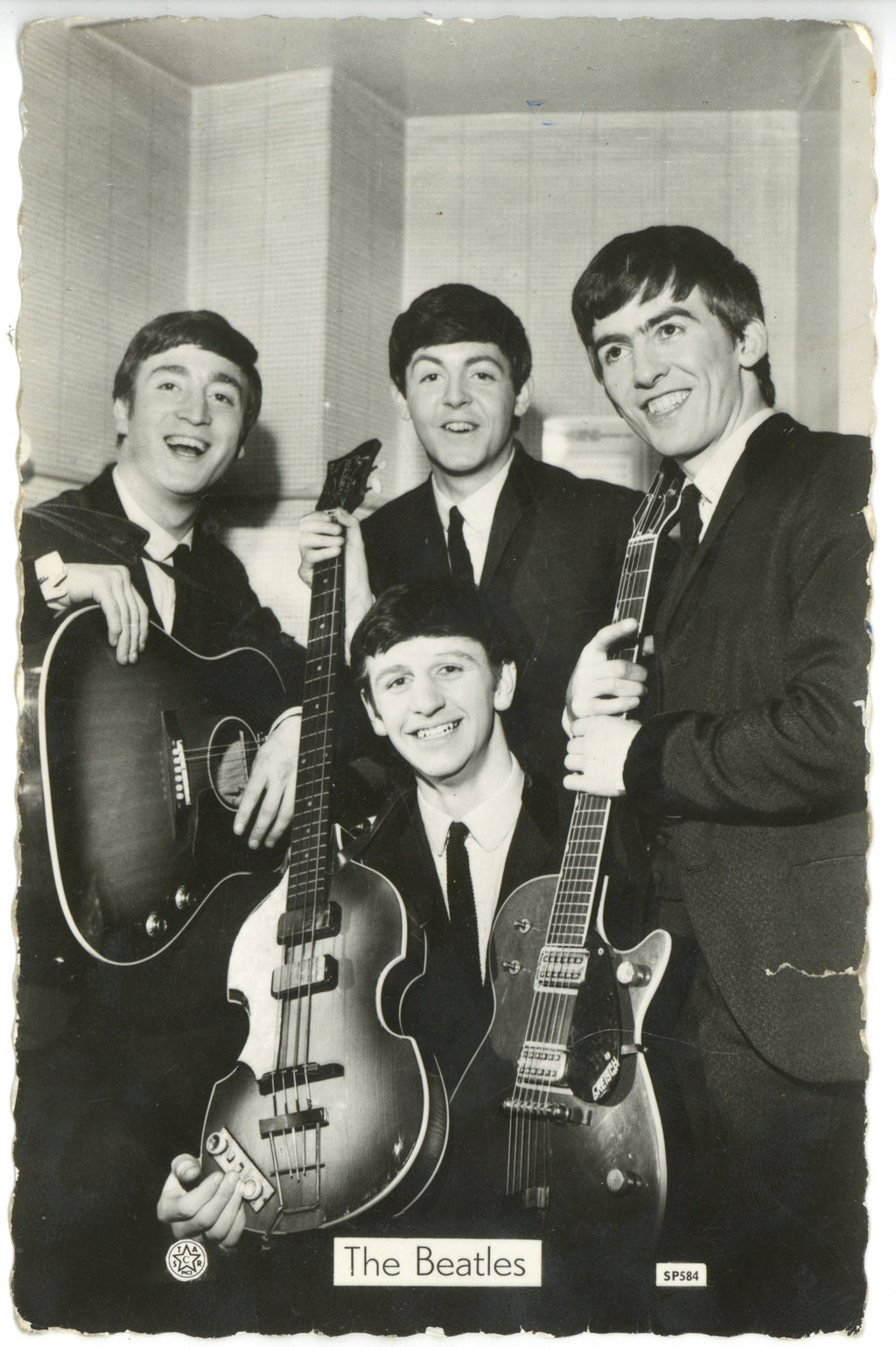 The Beatles signed Star Pics promotional card Leeds 1963
