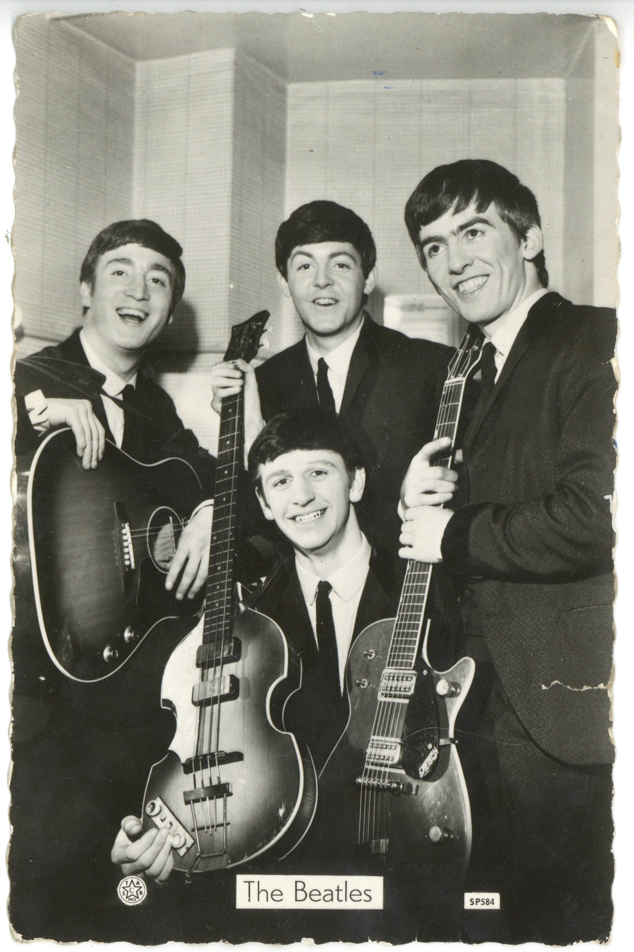 The Beatles signed Star Pics promotional card Leeds 1963