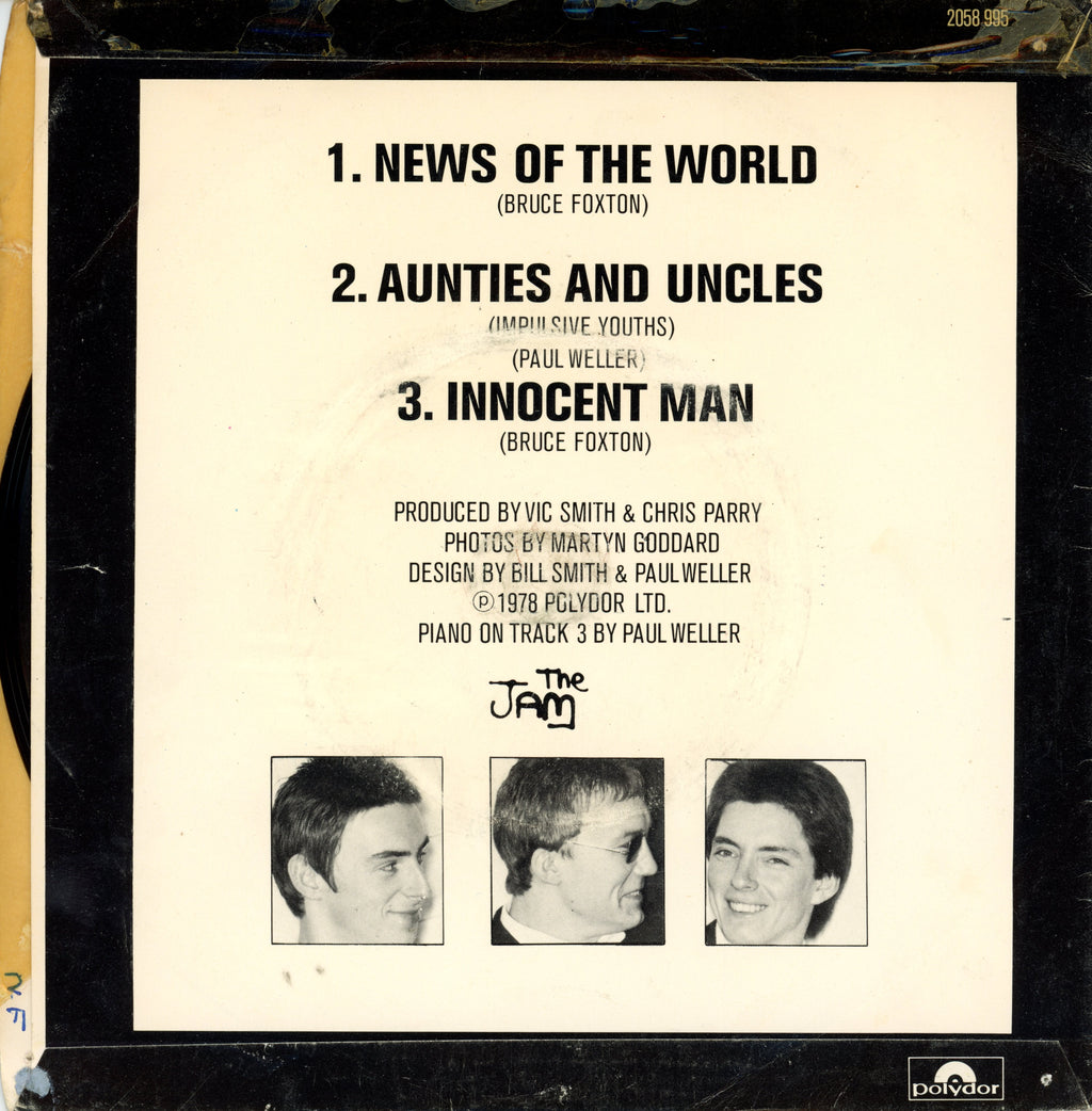 Signed The Jam “News of The World” 7” single