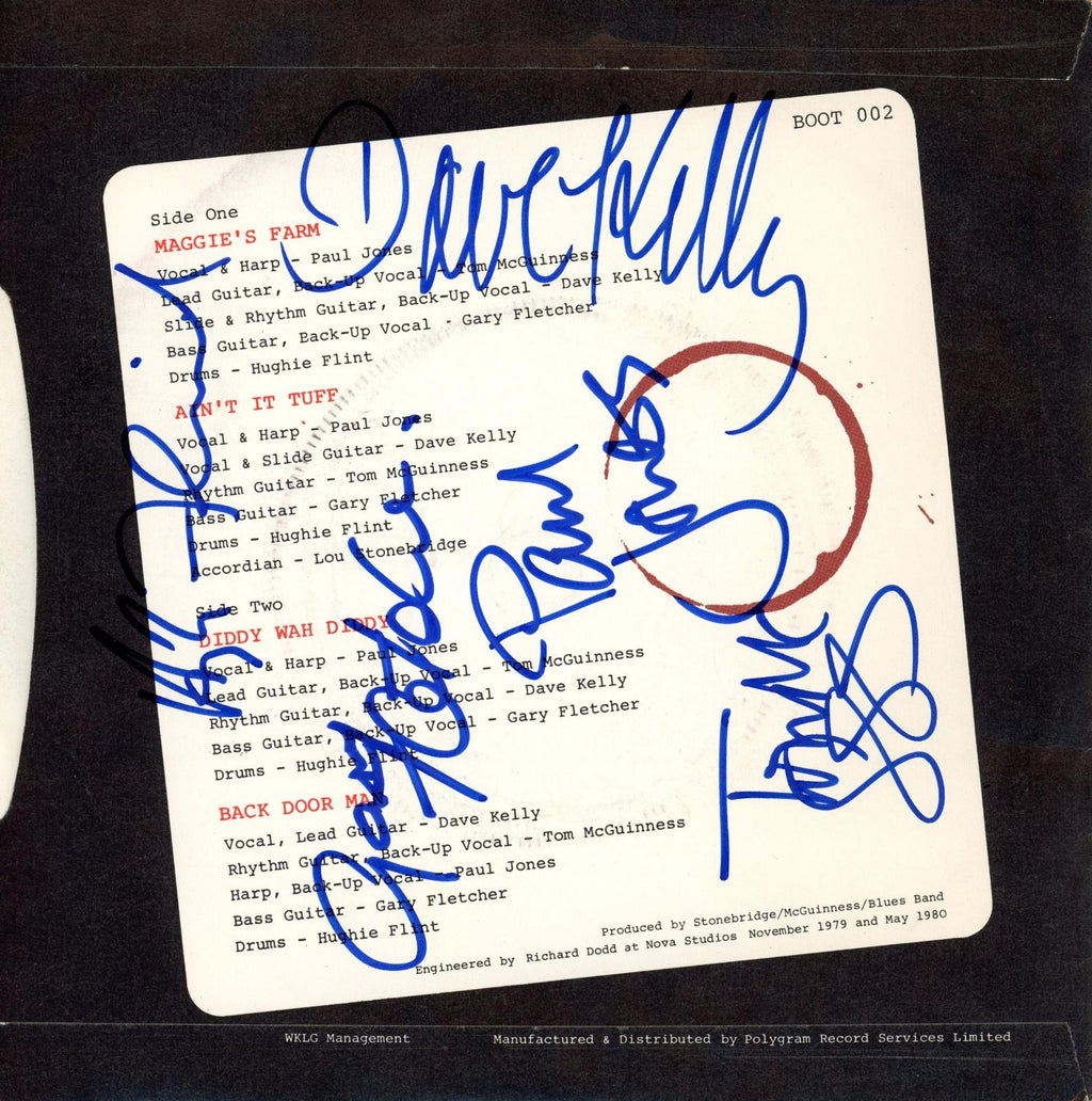 The Blues Band Signed EP 1980