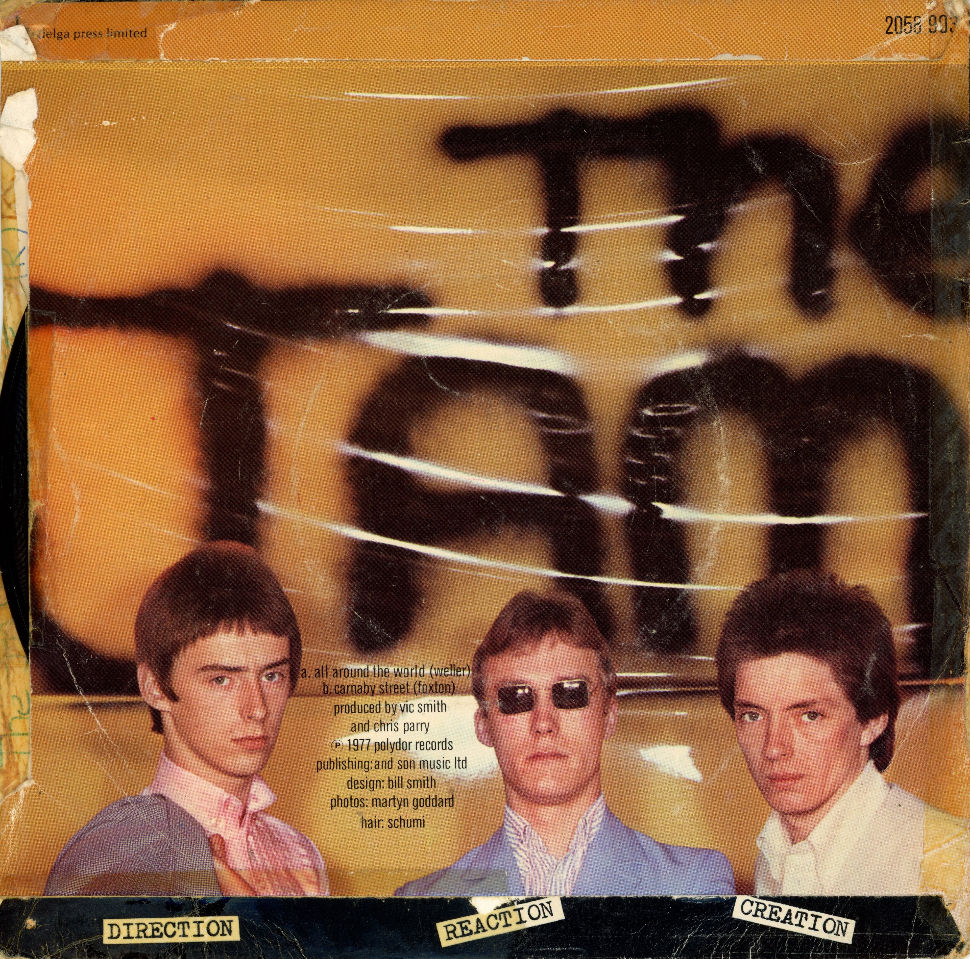 The Jam signed “All Around The World” 7” single