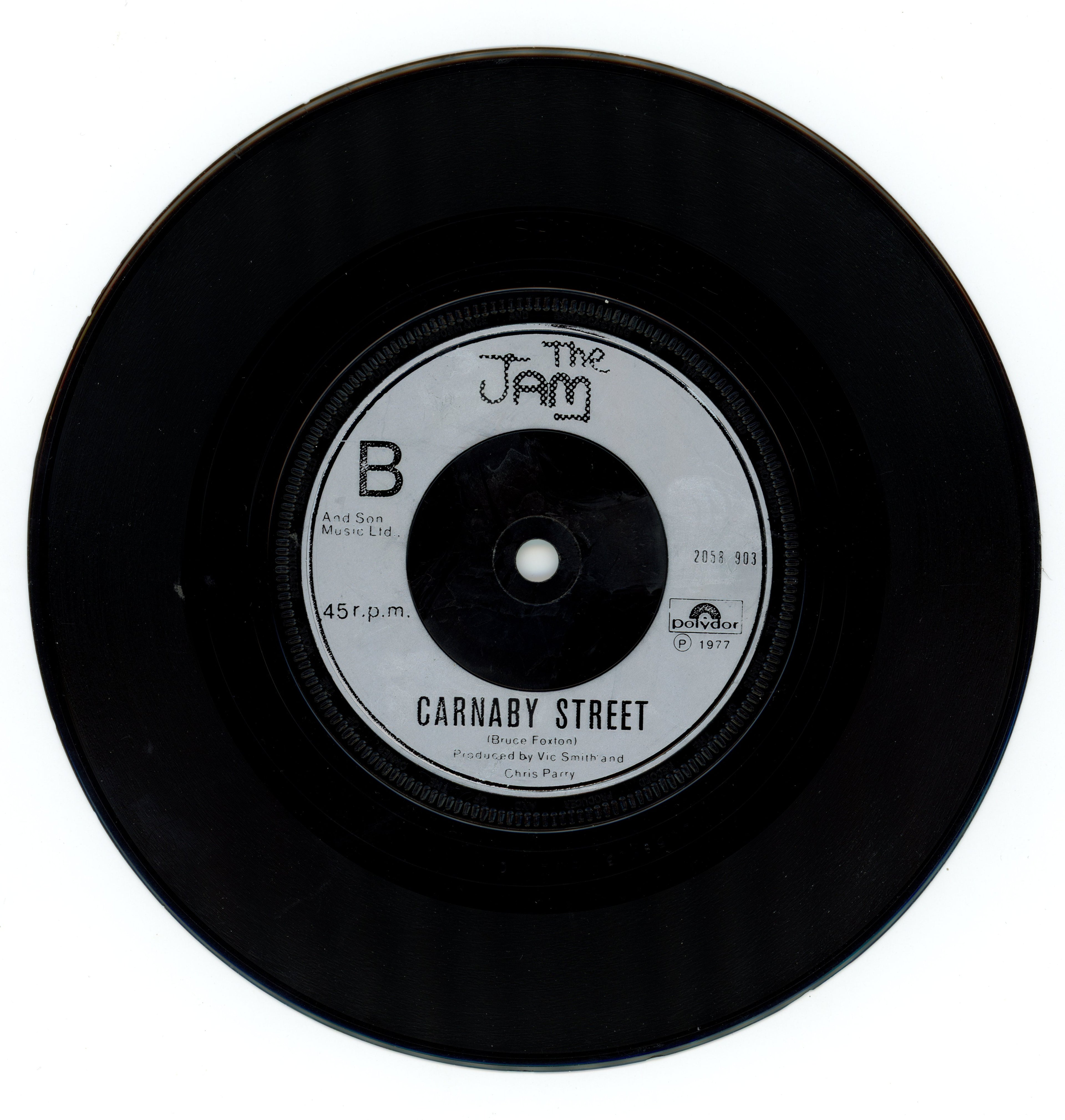 The Jam signed “All Around The World” 7” single