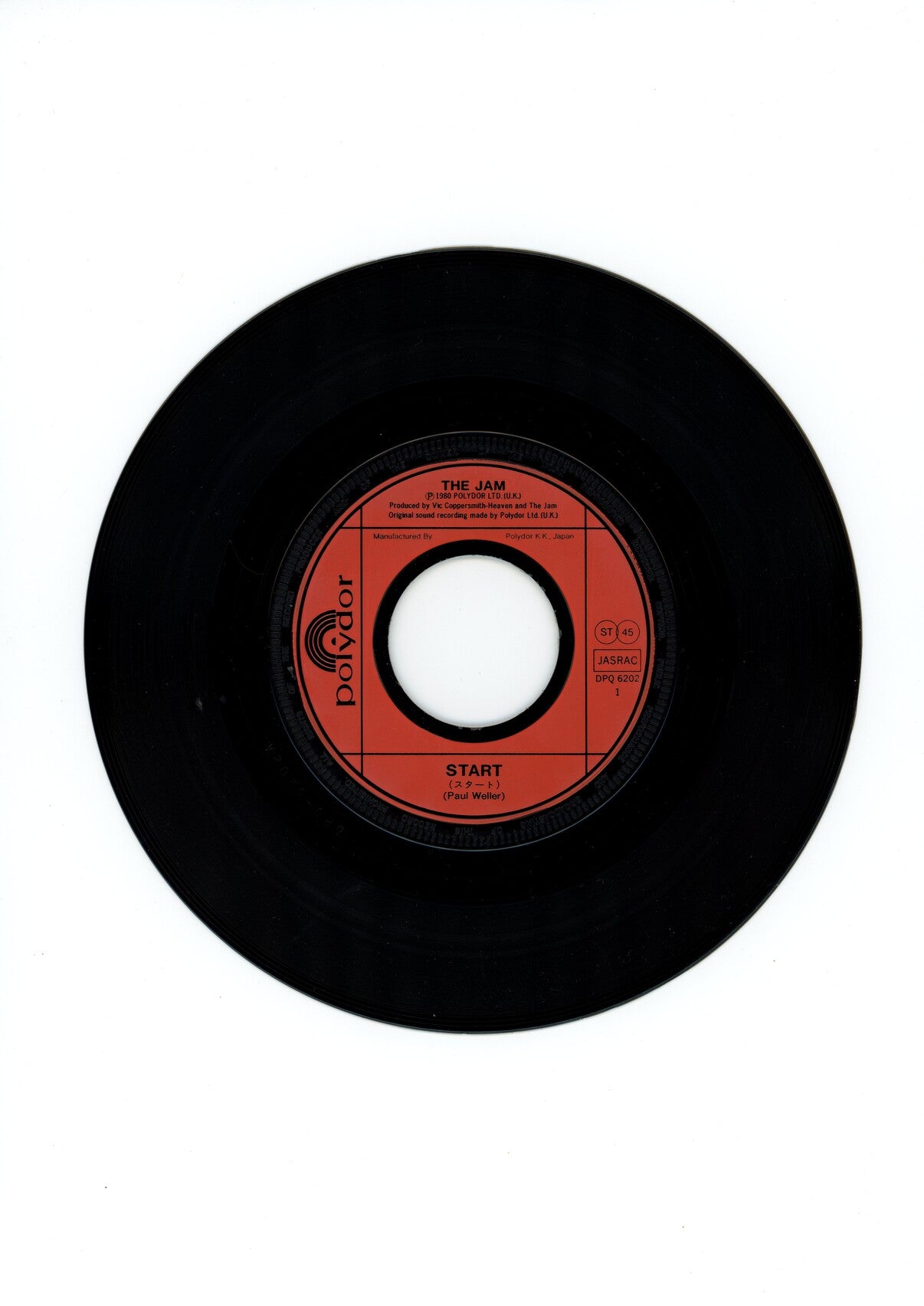 The Jam Signed “Start” Japanese single