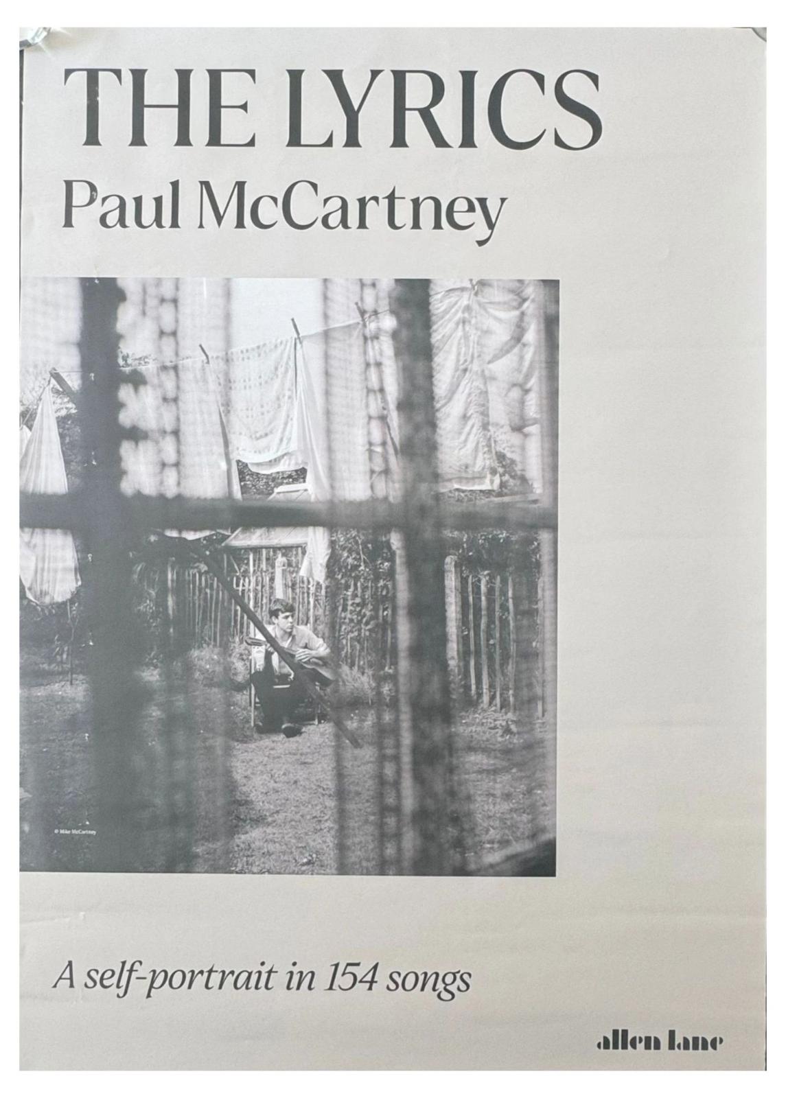 Paul McCartney "The Lyrics: 1956 to the Present" Poster
