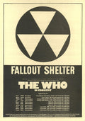 The Who Fallout Shelter UK Tour advertisement flyer 1973