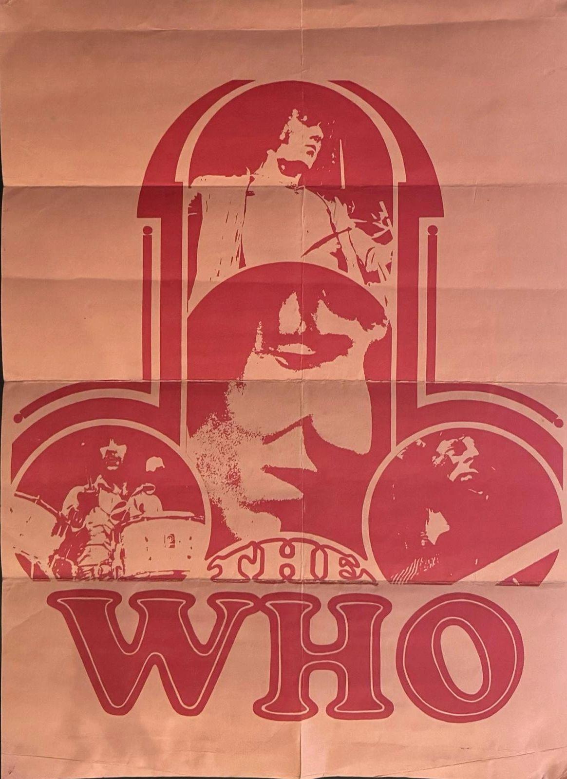 The who and James Gang fold out concert poster 1970
