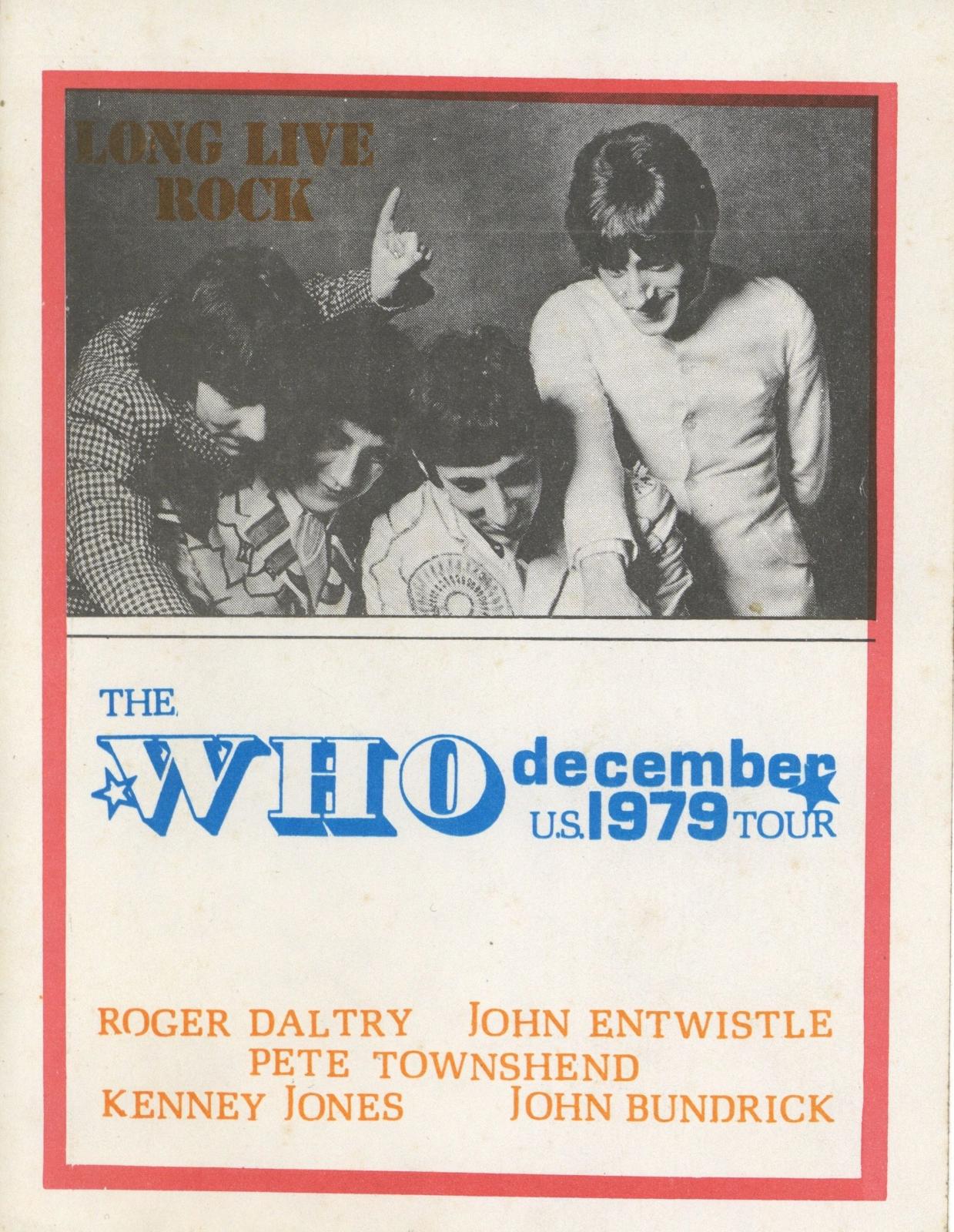 The Who unused 1979 USA tour sticker