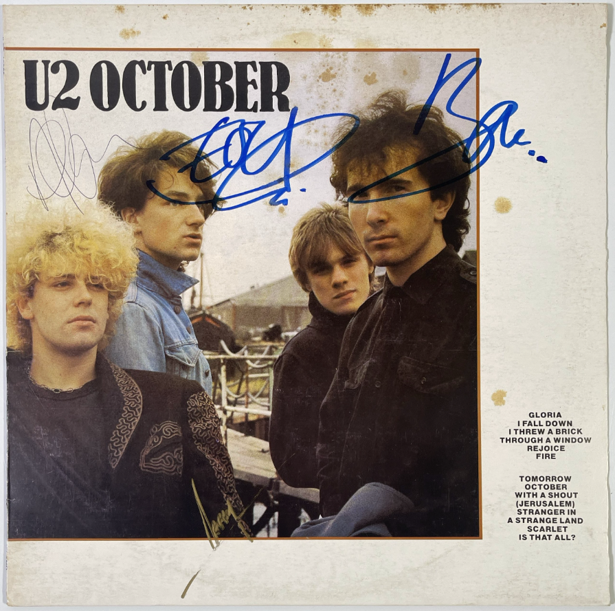 U2 Signed October LP
