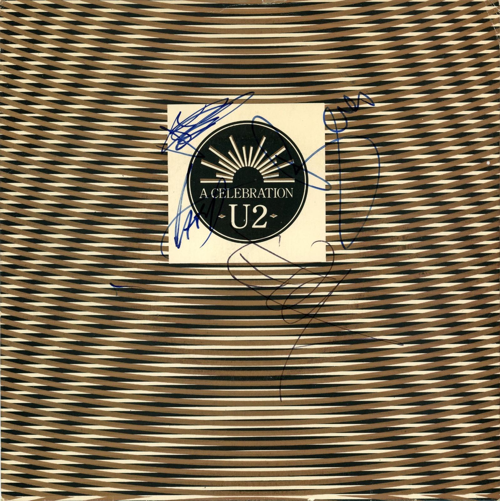 U2 signed ‘A Celebration’ promo 7” single