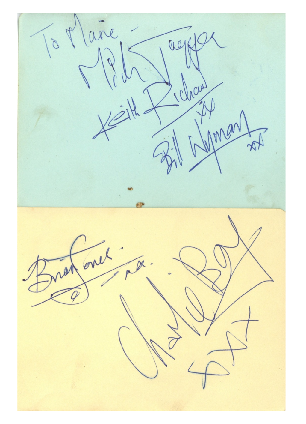 The Rolling Stones Flamingo Club 28th of January 1963 Autographs