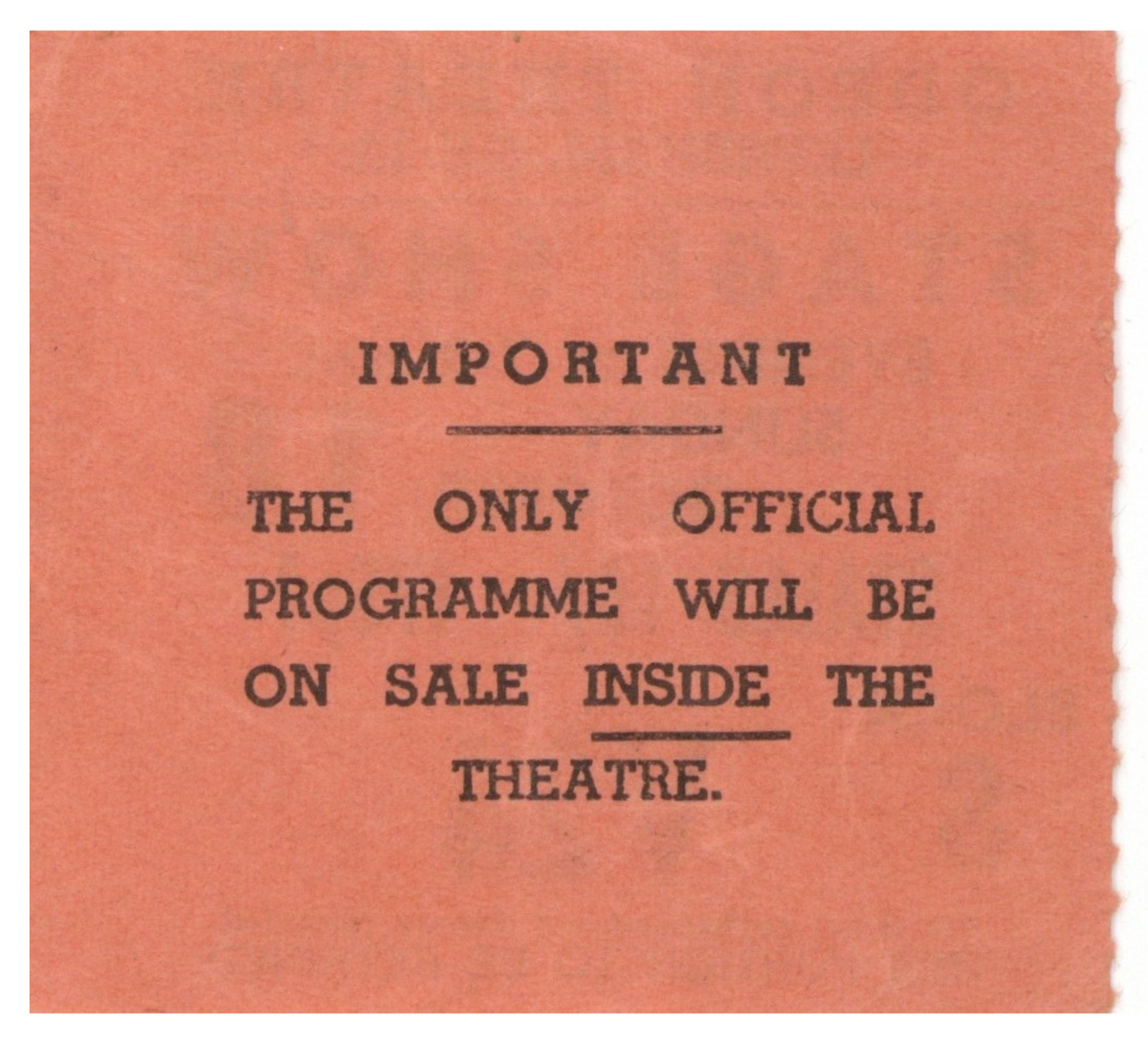 The Who Odeon Theatre Ticket Stub 1970