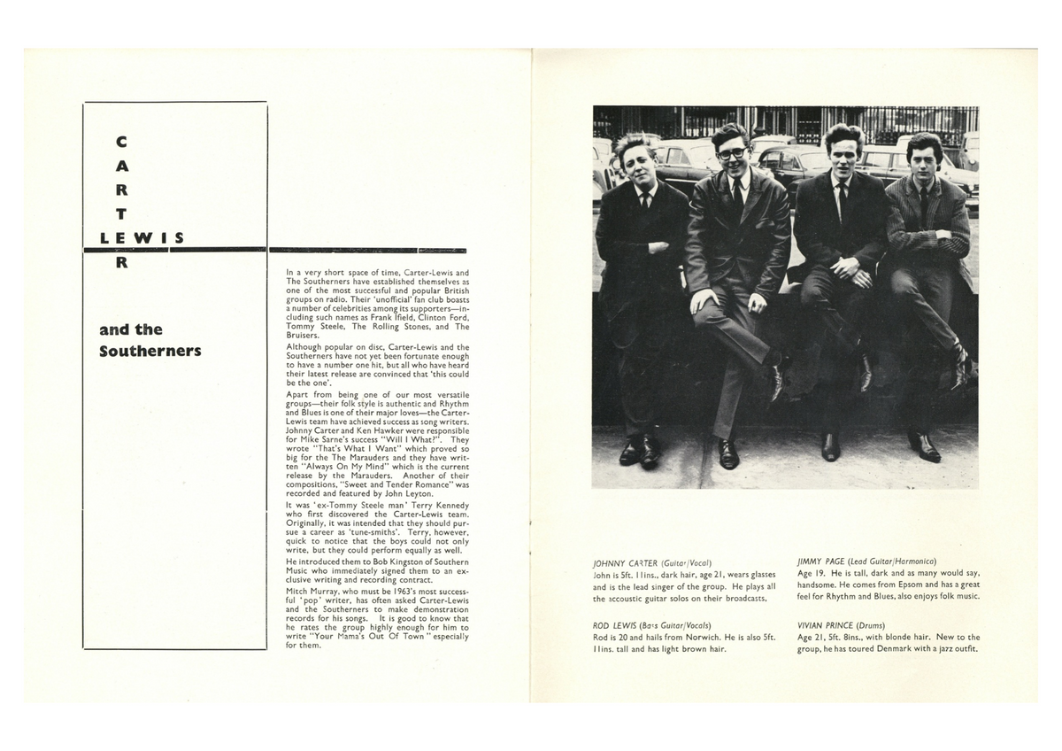 Duane Eddy, Jimmy Page Tour Programme 1963