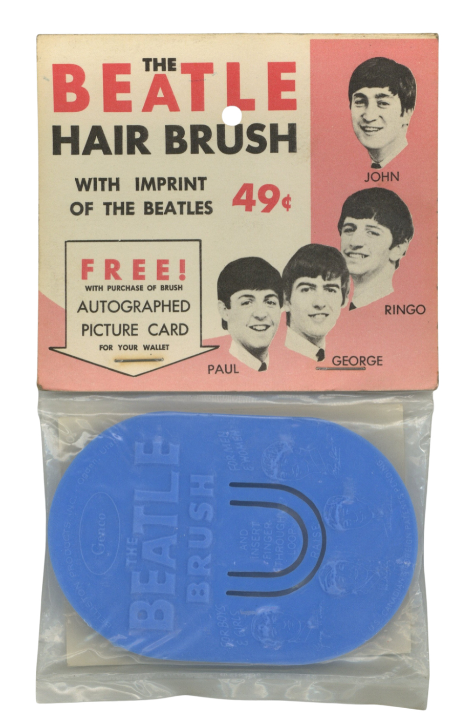 The Beatles Genco 1964 Hairbrush (Sealed)