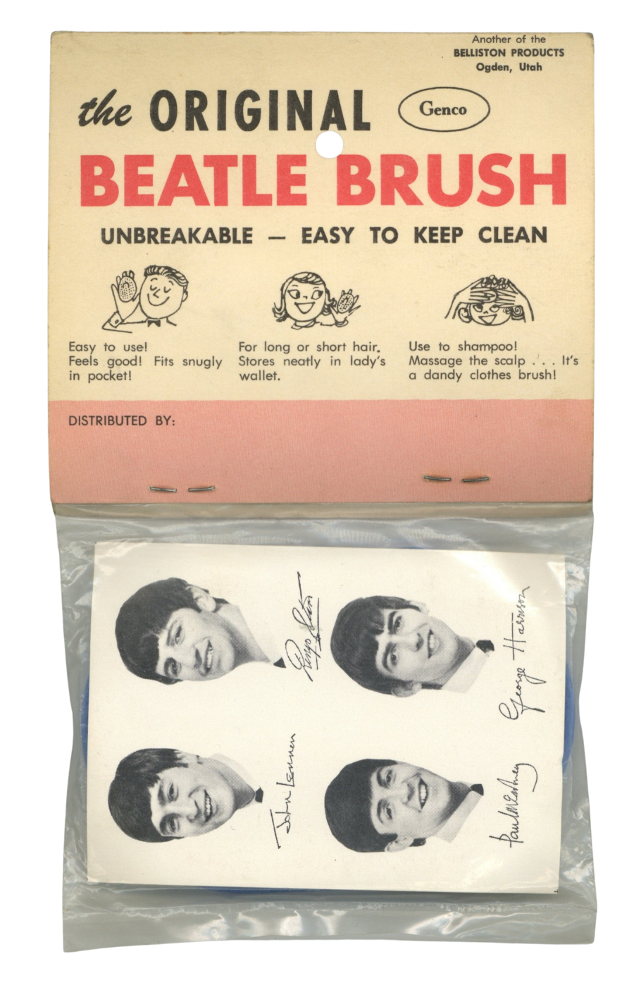 The Beatles Genco 1964 Hairbrush (Sealed)