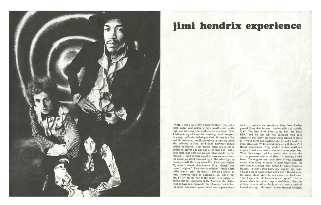 The Jimi Hendrix Experience Royal Albert Hall Concert Programme 1969
