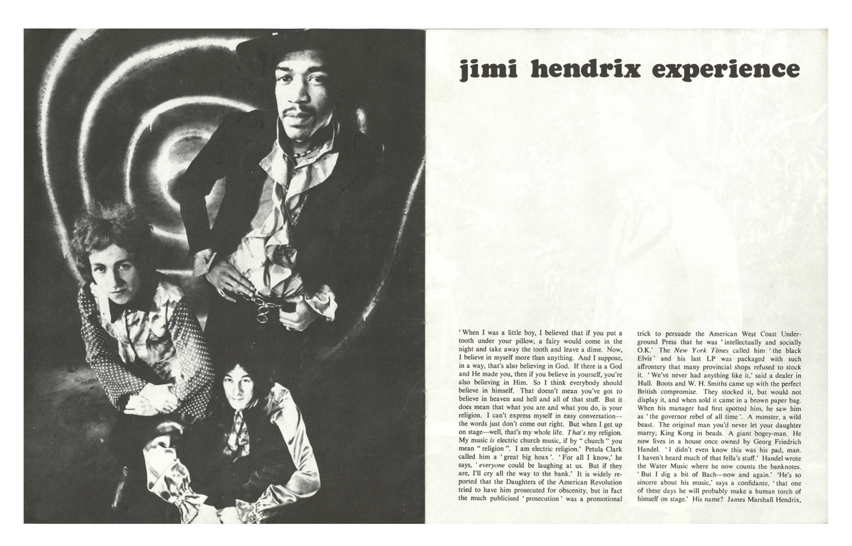 The Jimi Hendrix Experience Royal Albert Hall Concert Programme 1969