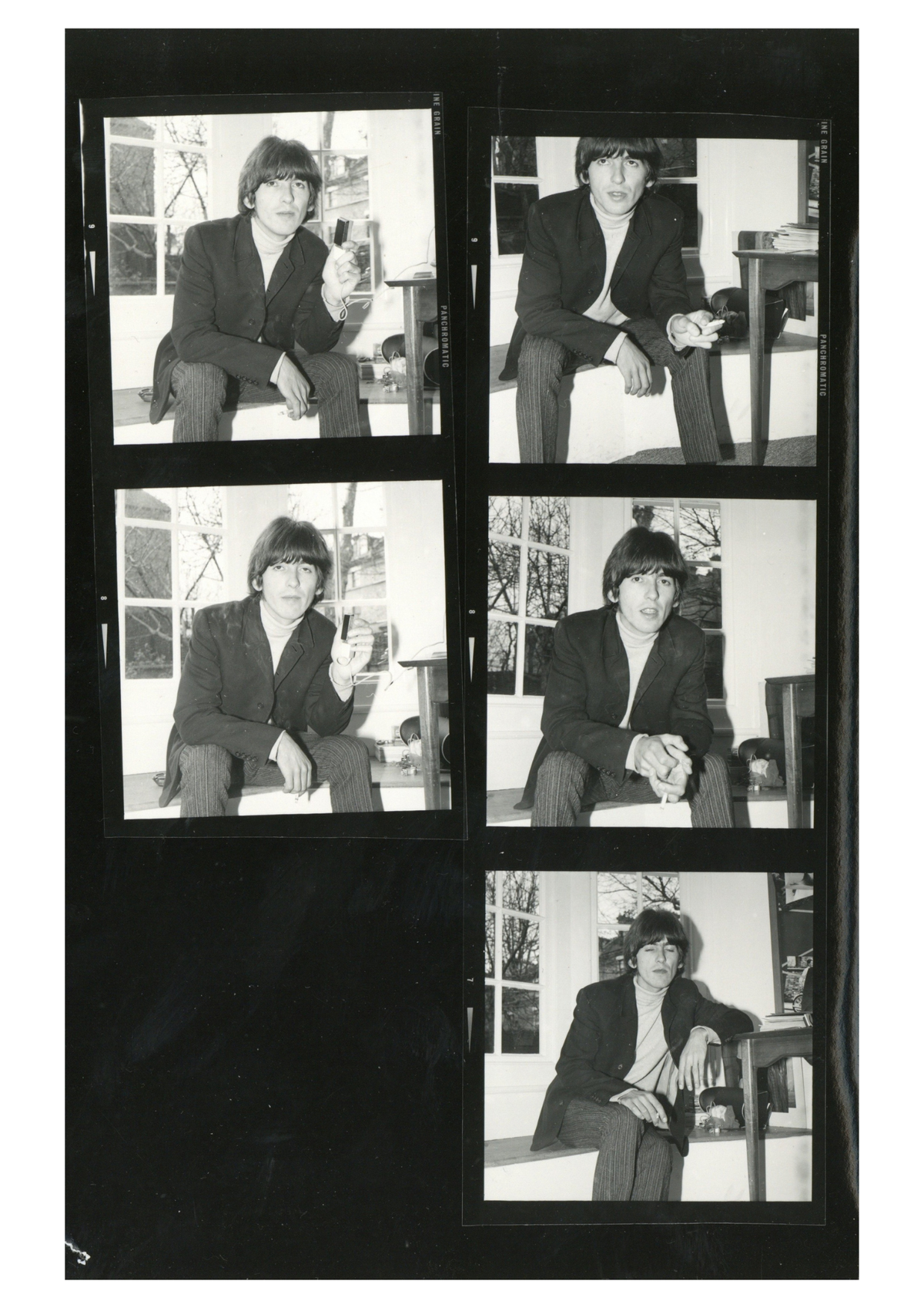 George Harrison 1966 Contact Sheet