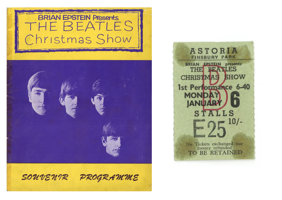 The Beatles Christmas Show Programme and Ticket Stub