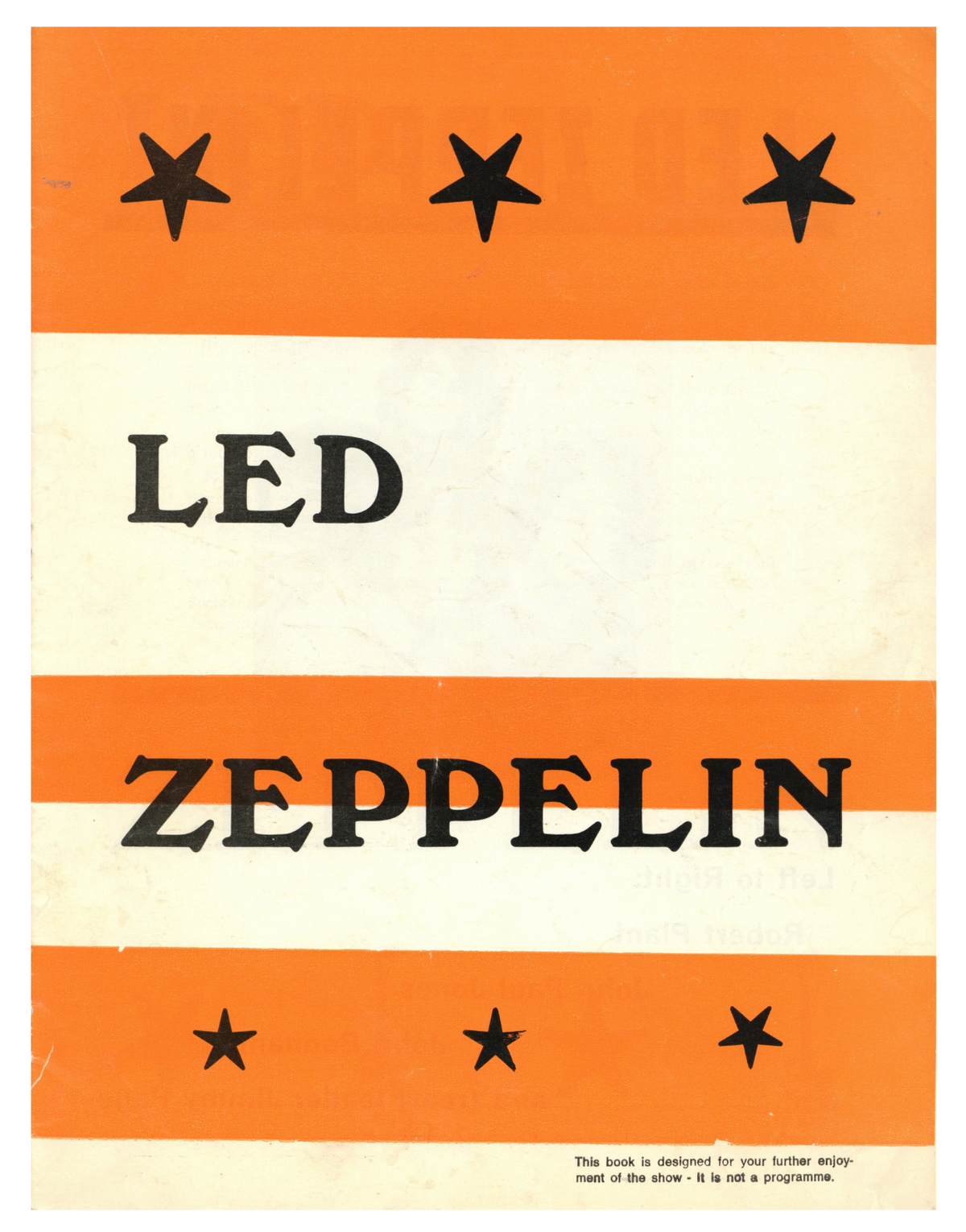 Led Zeppelin UK tour souvenir booklet 1969