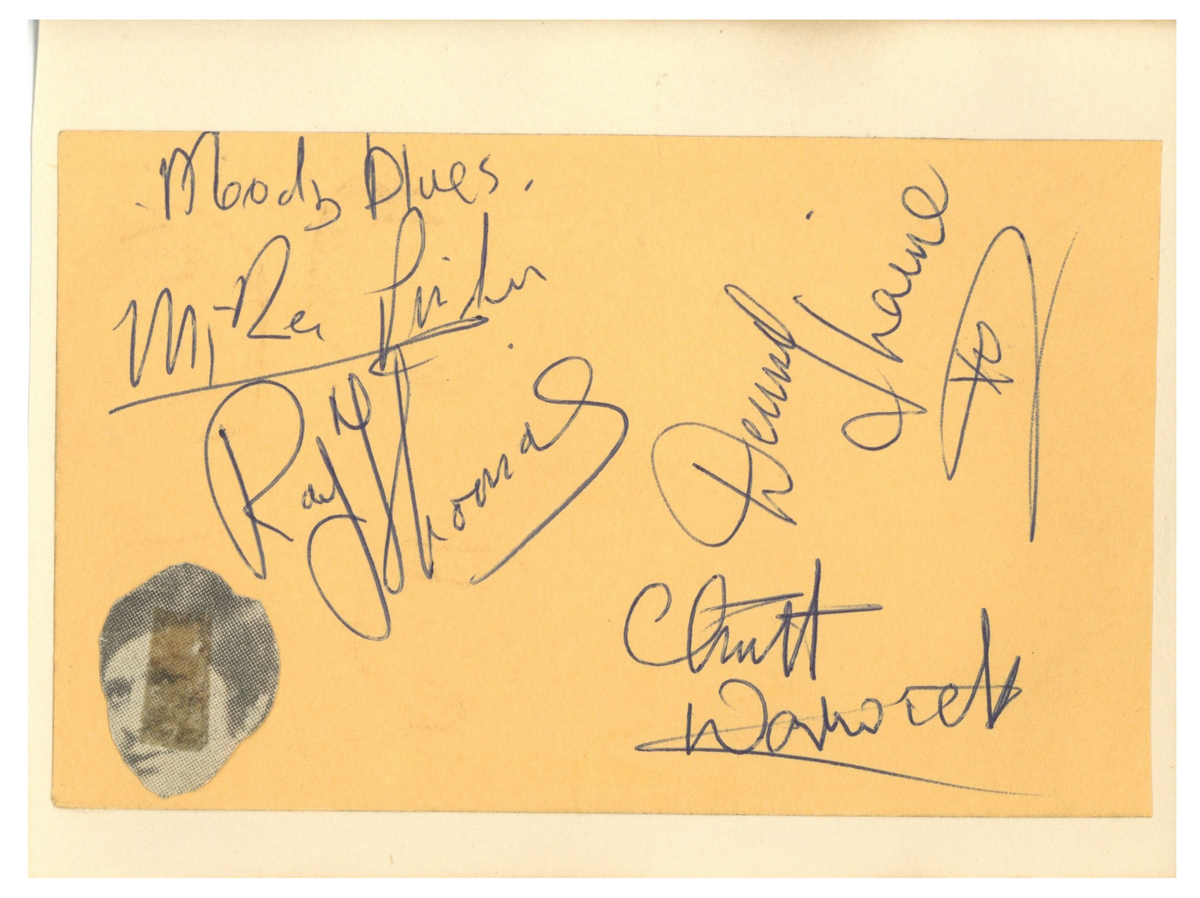 The Moody Blues Autographs 1960s