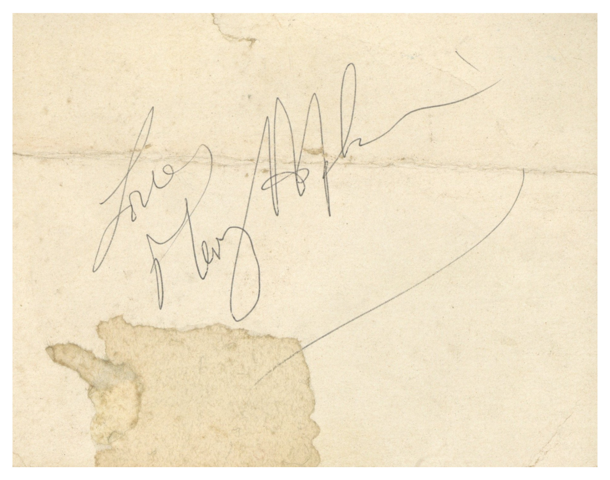 Mary Hopkins Autograph 1969