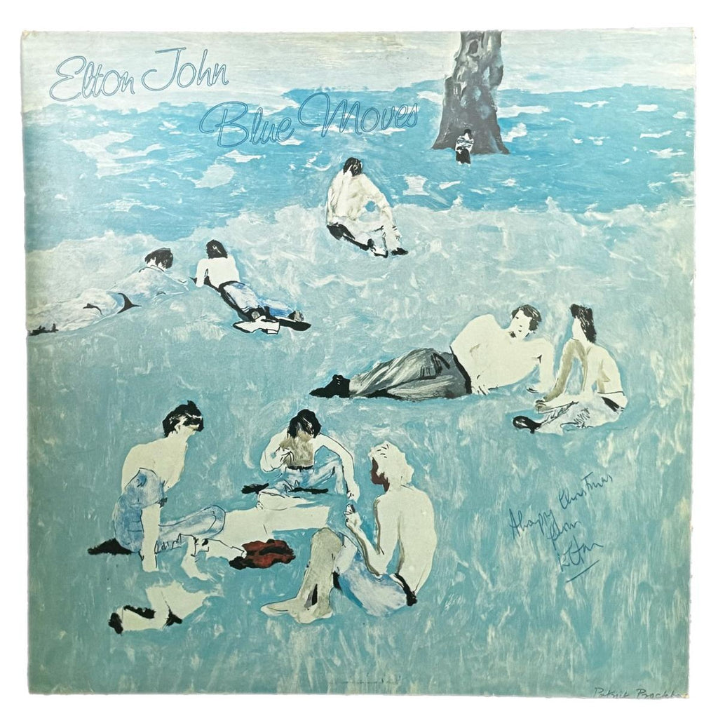 Elton John Signed “Blue Moves” album