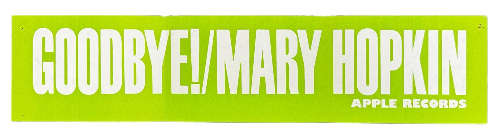 Mary Hopkins “Goodbye” Apple Records promotional banner 1969
