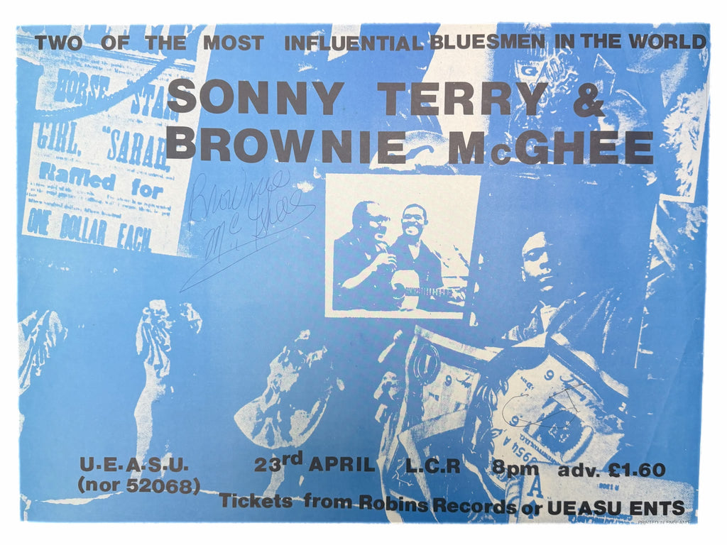 Brownie McGhee signed concert poster 1980