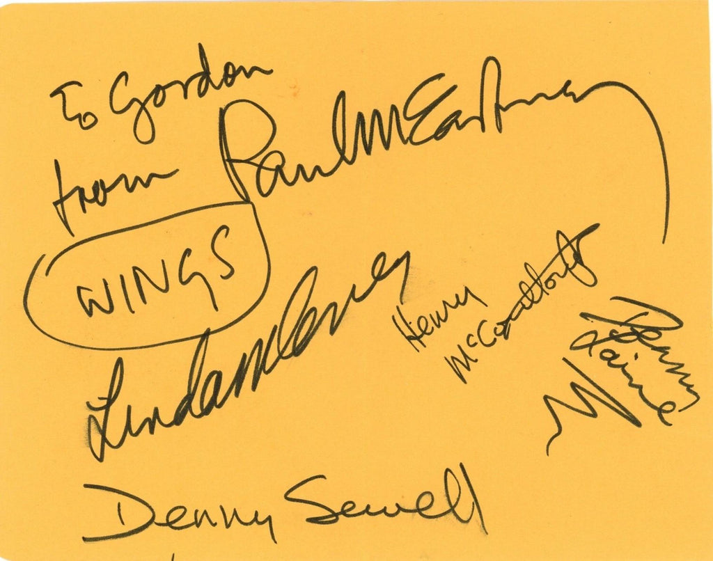 Paul McCartney and wings autographs Glasgow Green’s Playhouse 24th of May 1973