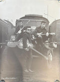 Hamburg Funfair Session, John Lennon, George Harrison and Stuart Sutcliffe 1960 signed by Astrid Kirchherr